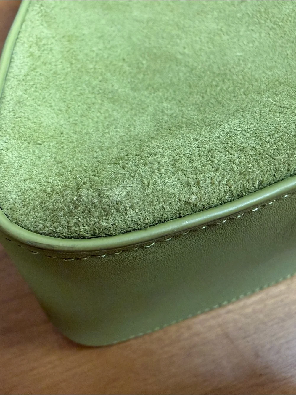 Cult Gaia Aliza Lime Green Suede Leather Shoulder Bag Gold Hardware